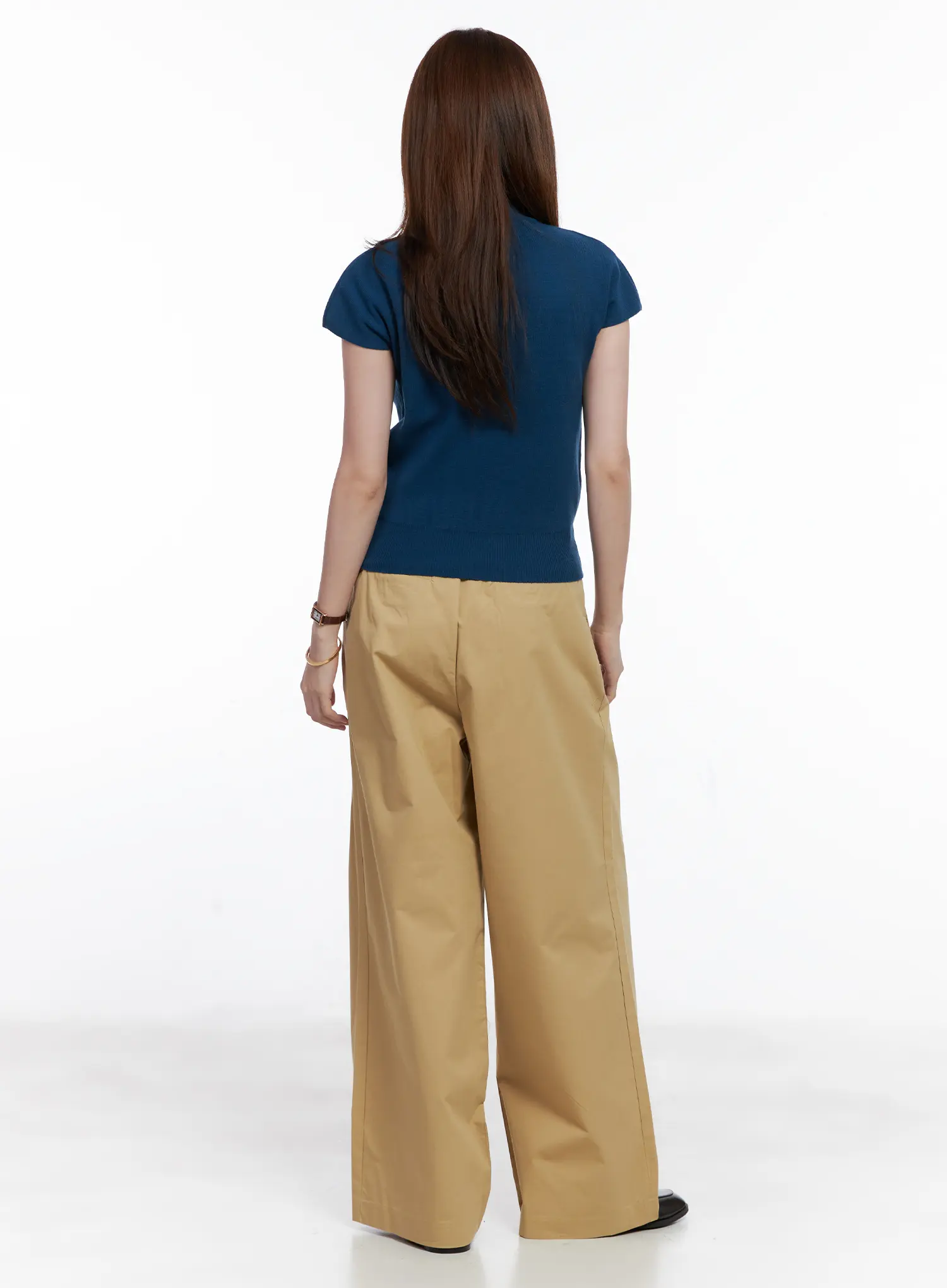 Wide Leg Pintuck Cotton Slacks CG520 - Image 7