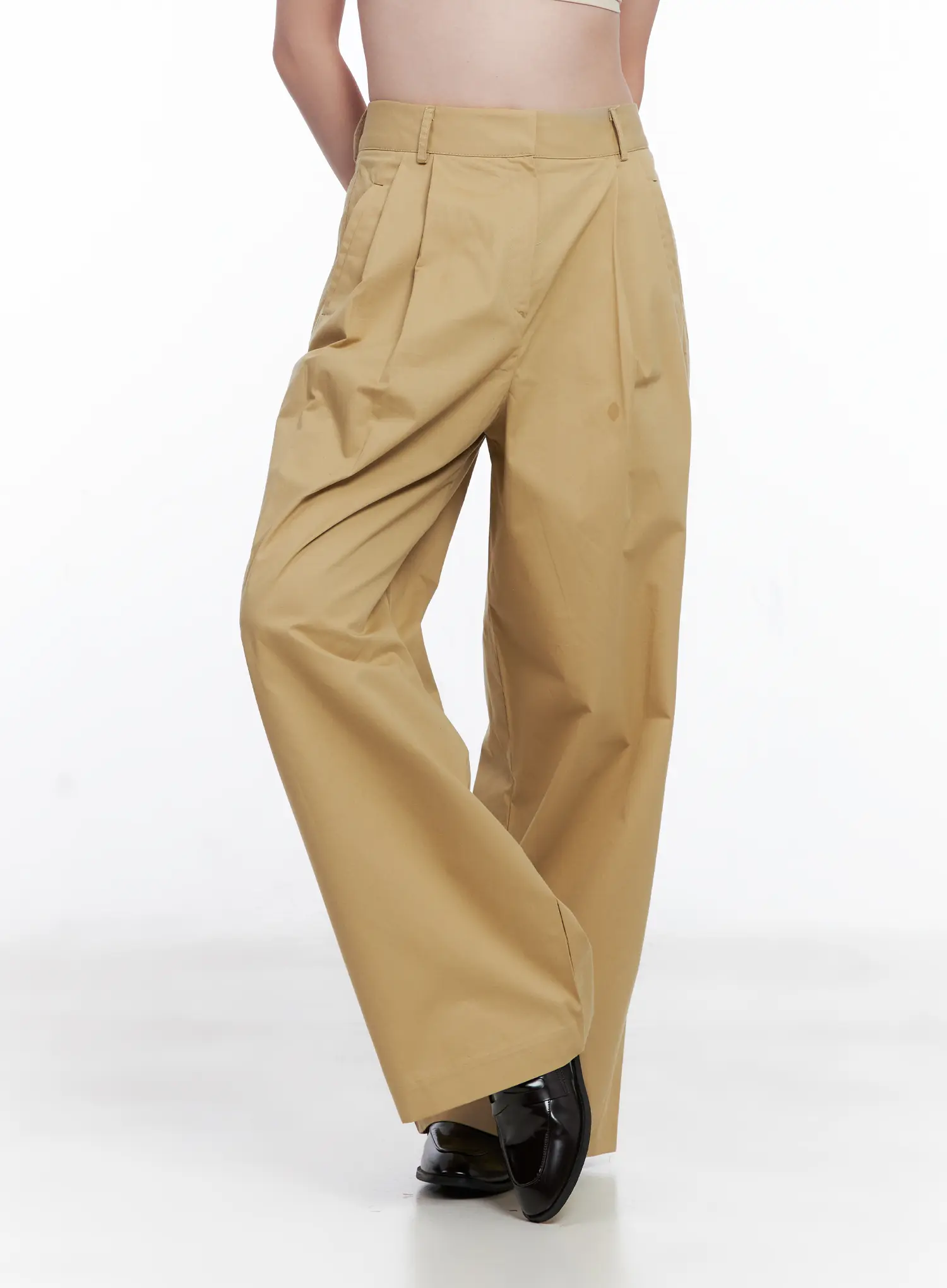 Wide Leg Pintuck Cotton Slacks CG520 - Image 8