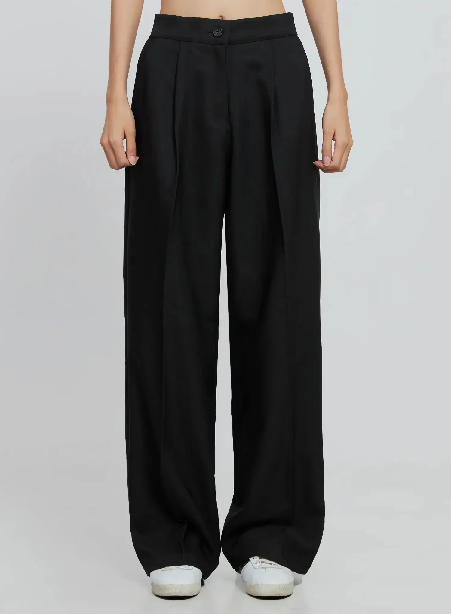 Wide Leg Pintuck Slacks IN507