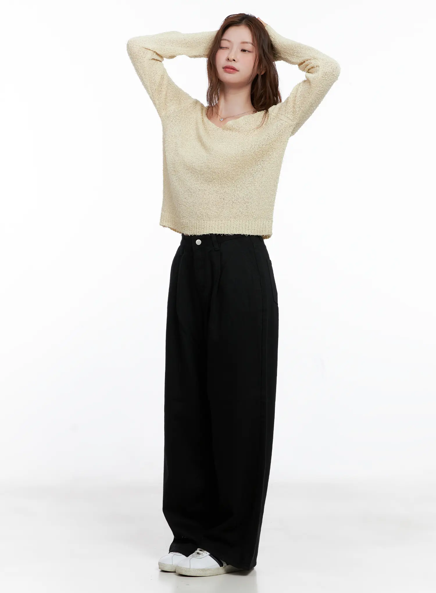 Wide-Leg Pintuck Trousers CG521 - Image 5