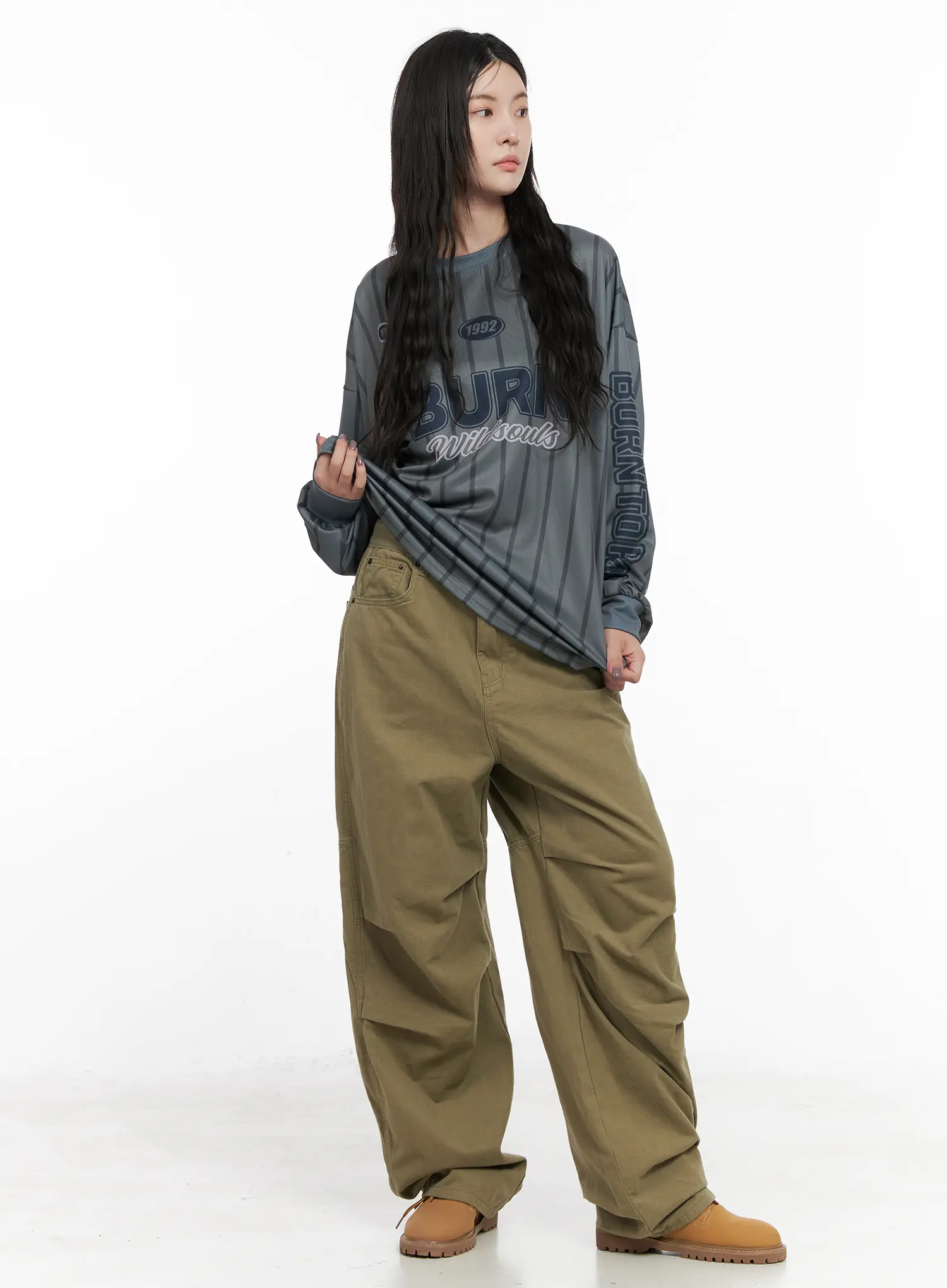 Wide Leg Pintuck Trousers CN513 - Image 2