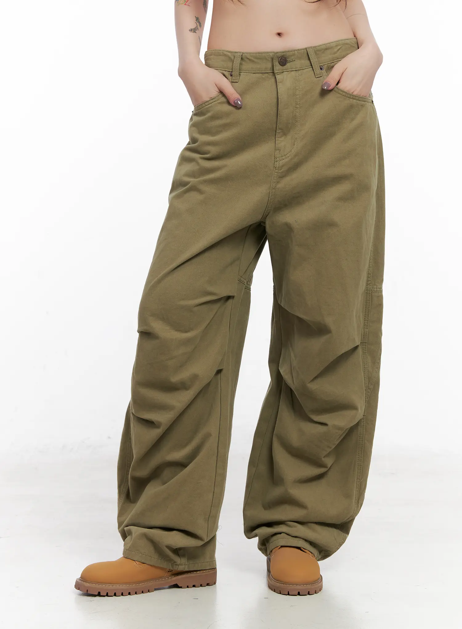 Wide Leg Pintuck Trousers CN513 - Image 9