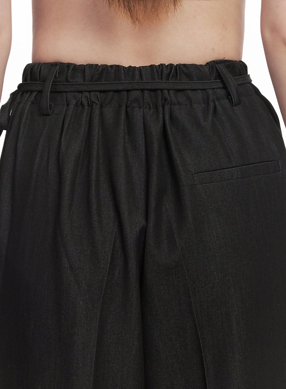 Wide-Leg Slacks with Ribbon Detail CA502 - Image 8