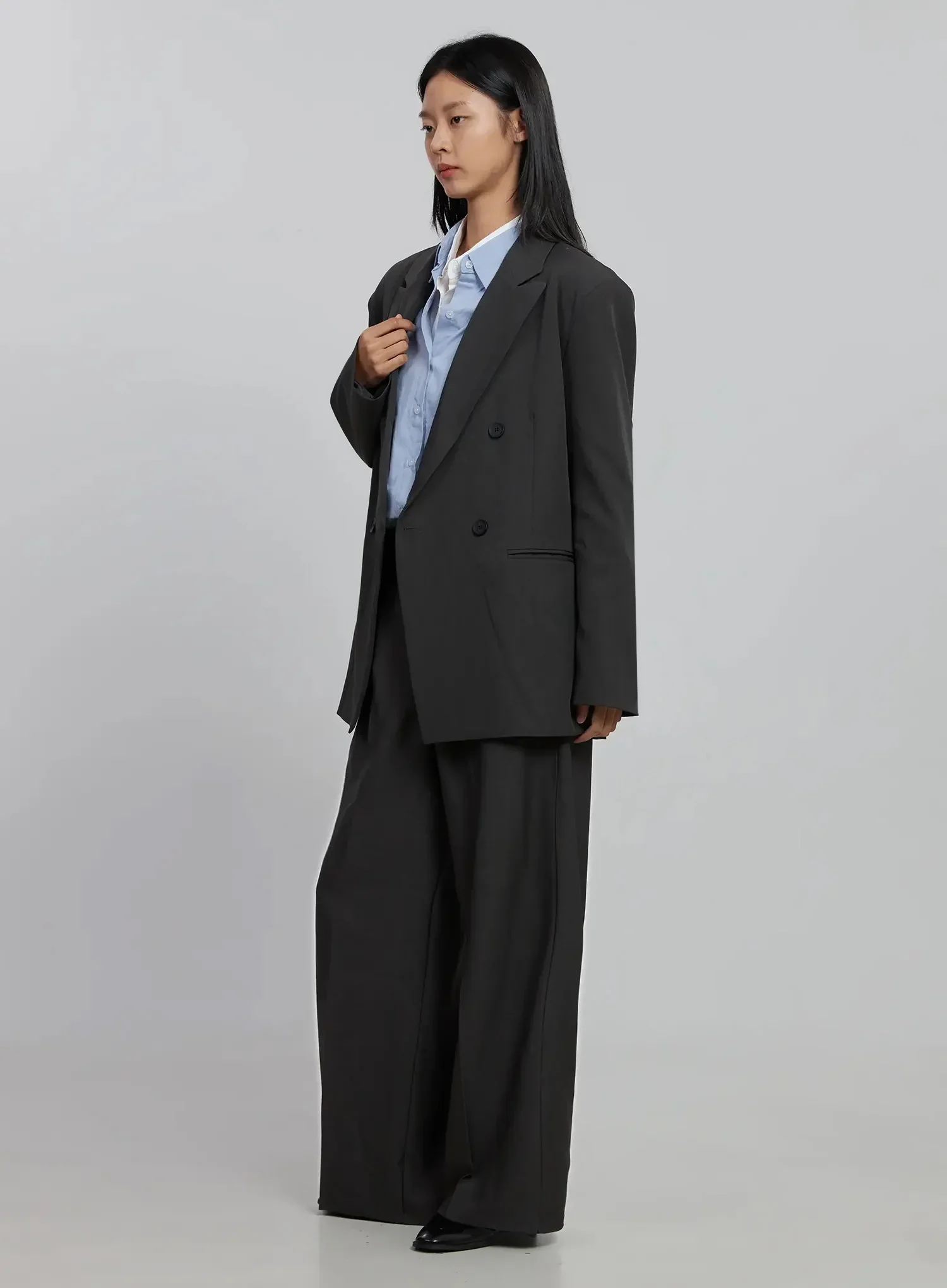 Wide-Leg Tailored Pants ID516 - Image 7