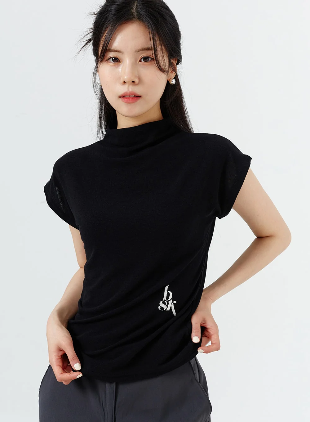 Wide Leg Tailored Pants OM320 - Image 3