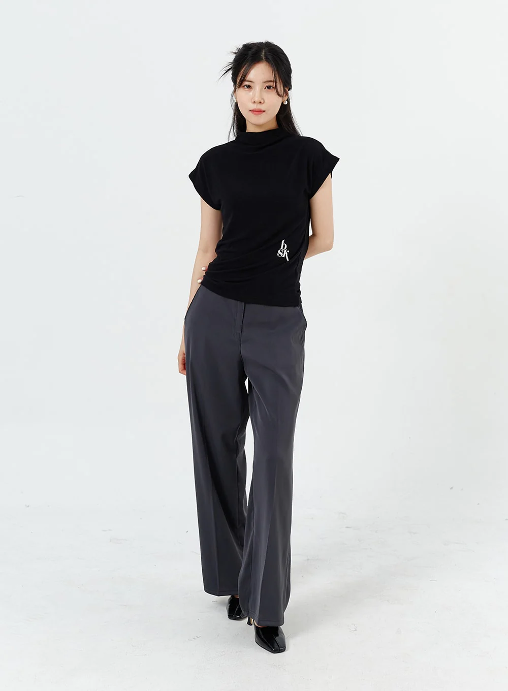 Wide Leg Tailored Pants OM320 - Image 4