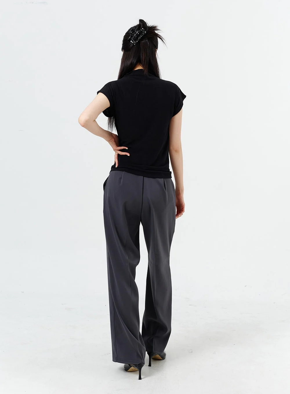 Wide Leg Tailored Pants OM320 - Image 6