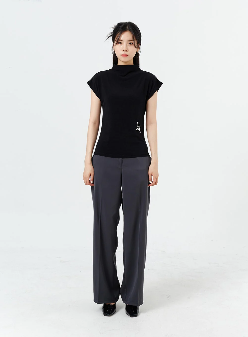 Wide Leg Tailored Pants OM320 - Image 9