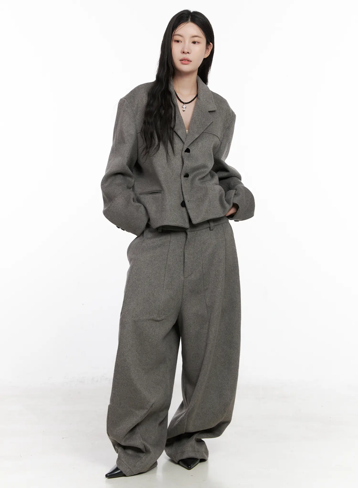 Wide Leg Tailored Trousers CN513 - Image 10