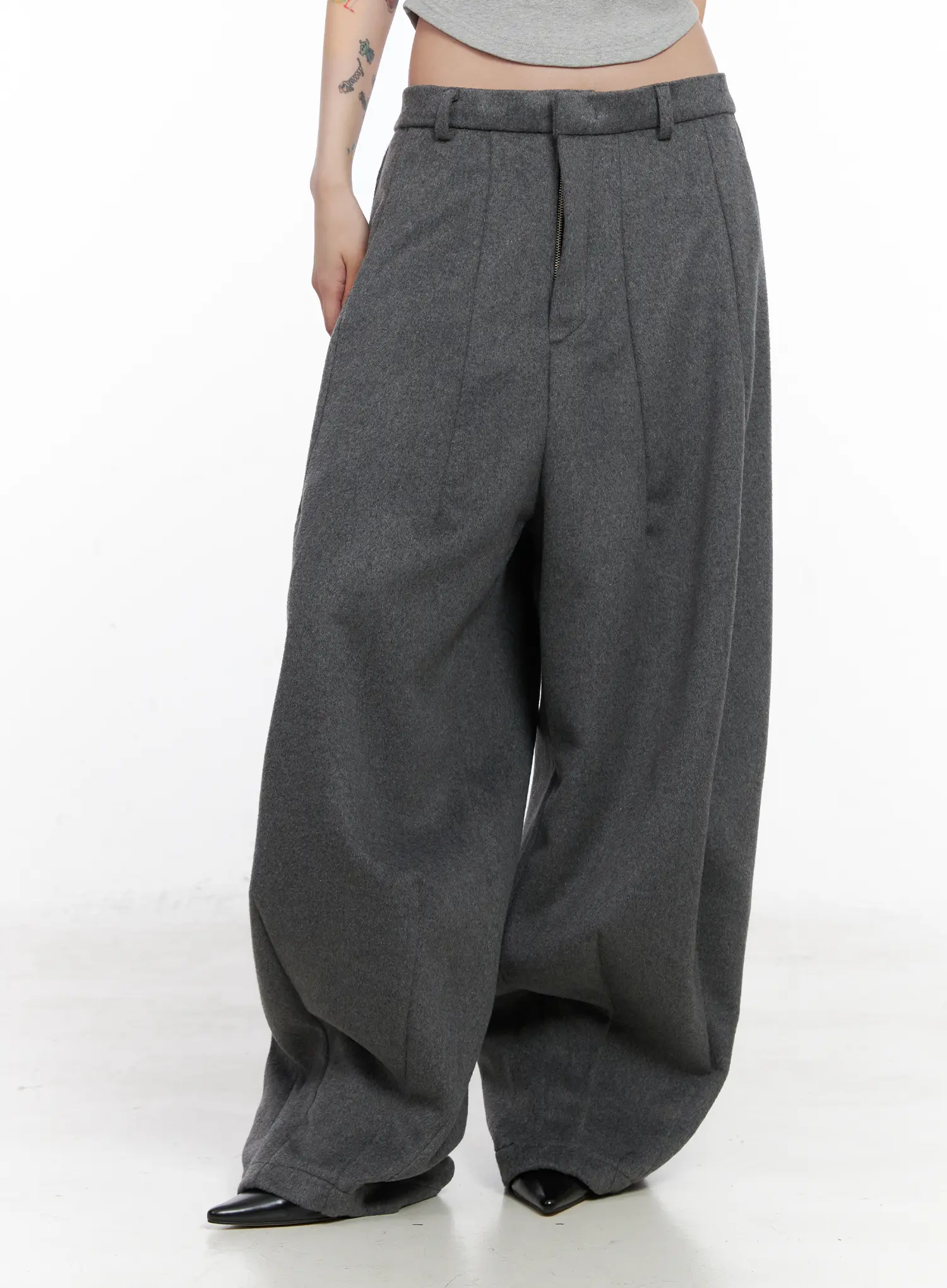 Wide Leg Tailored Trousers CN513 - Image 14