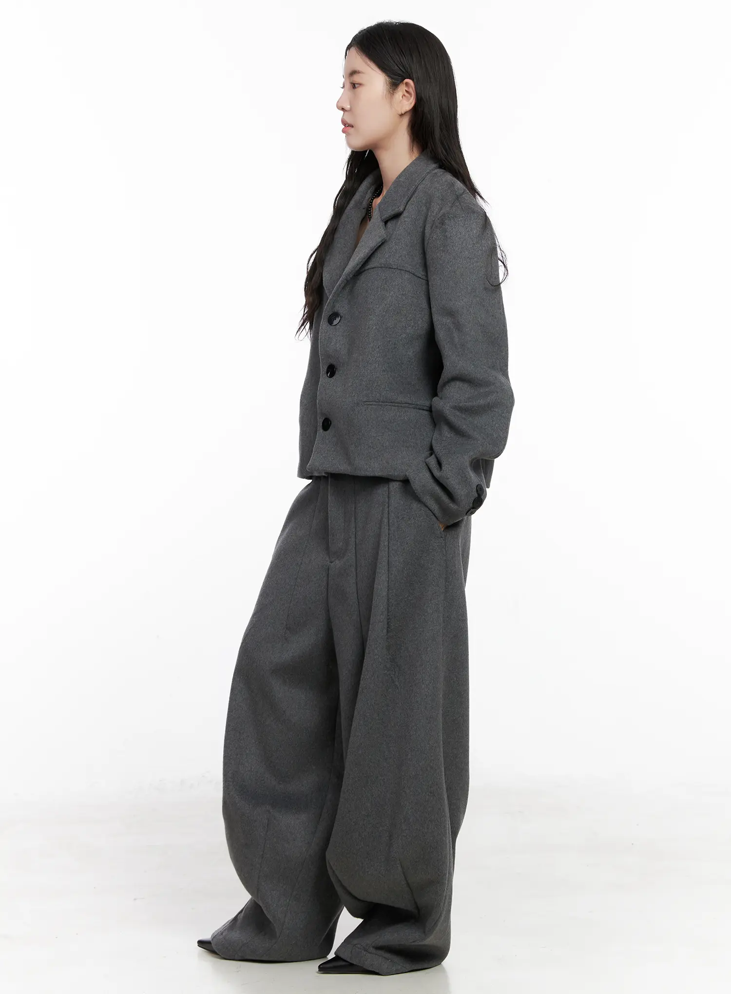 Wide Leg Tailored Trousers CN513 - Image 4