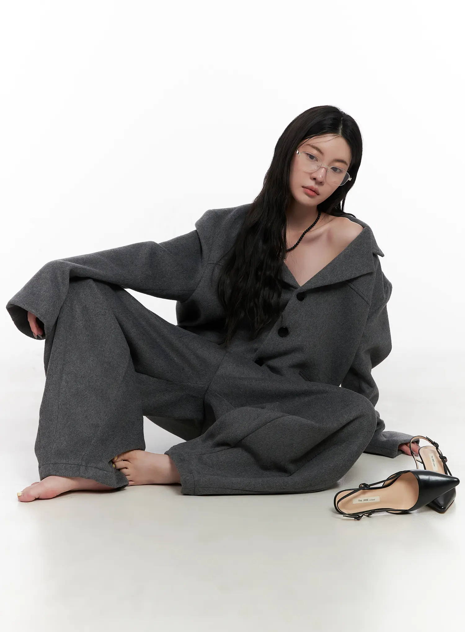 Wide Leg Tailored Trousers CN513 - Image 9