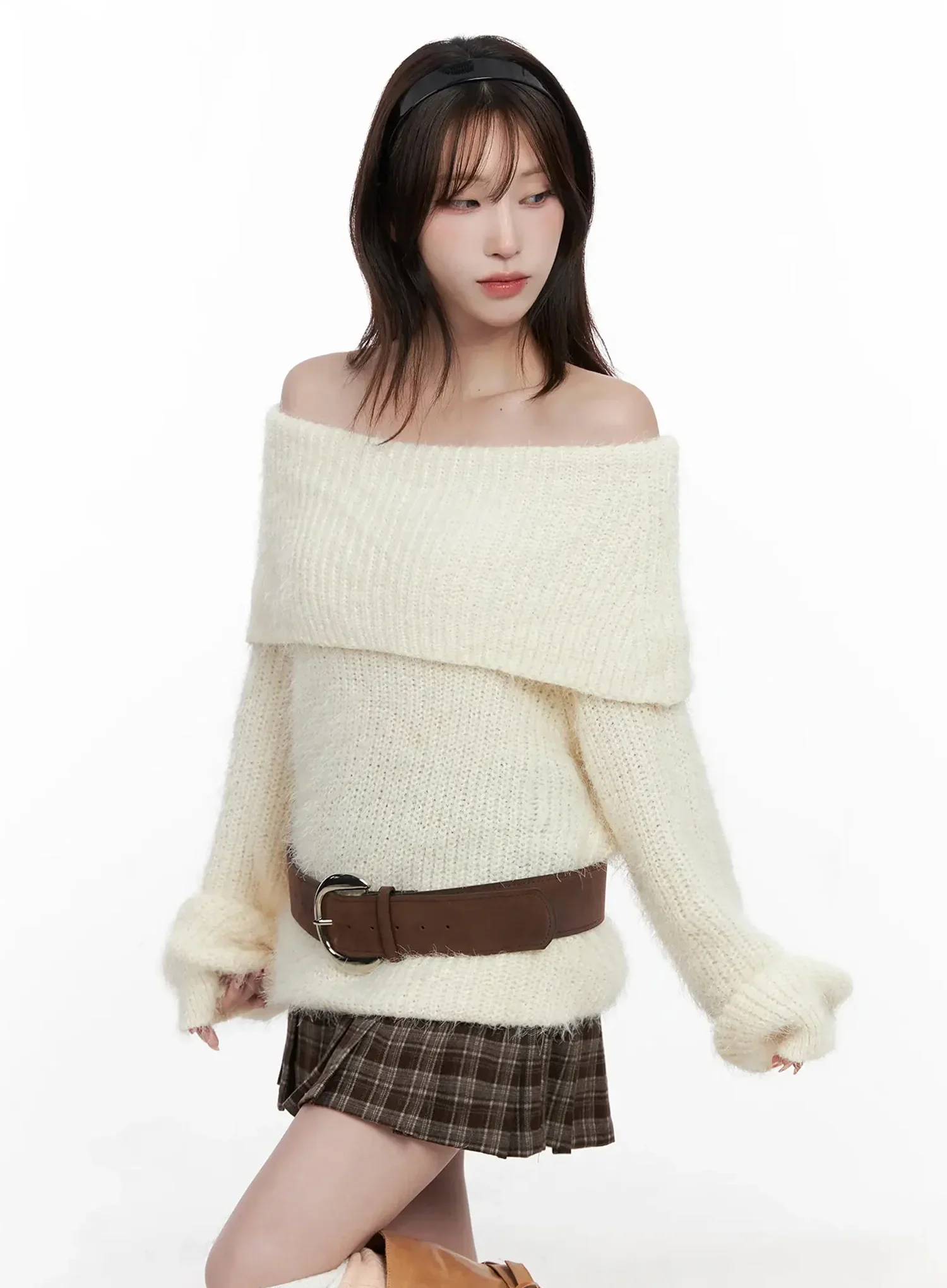 Wide Suede Belt IN503 - Image 11