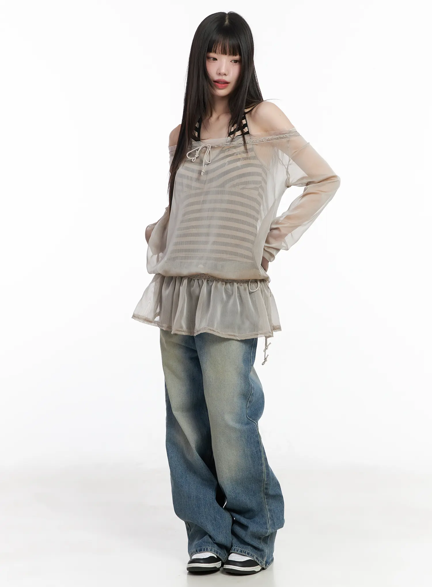Winona Vintage Wash Baggy Jeans CM524 - Image 5
