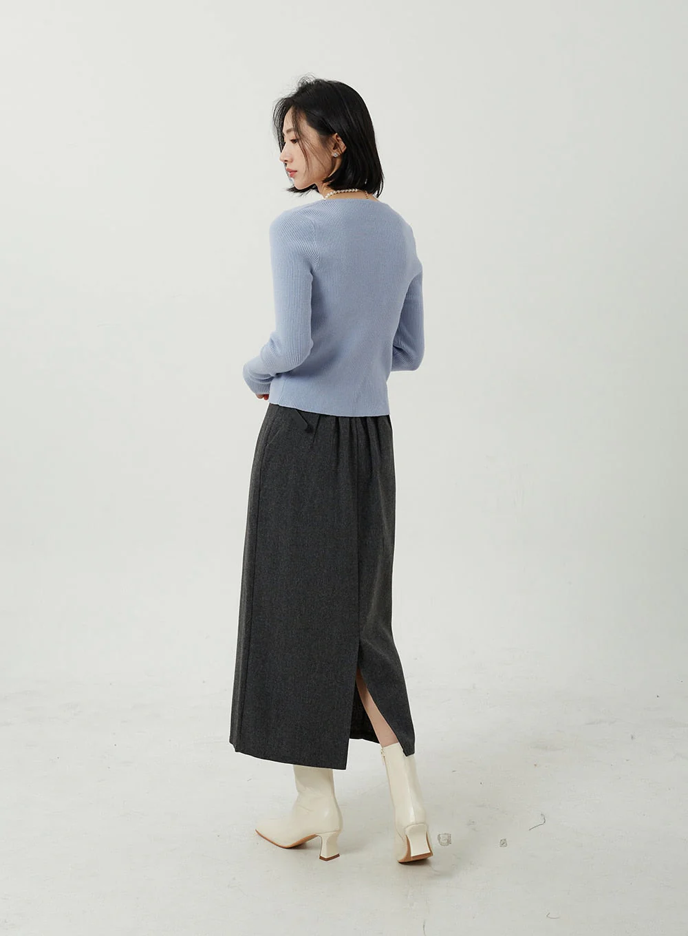 Wool Blend Maxi Skirt OJ310 - Image 10