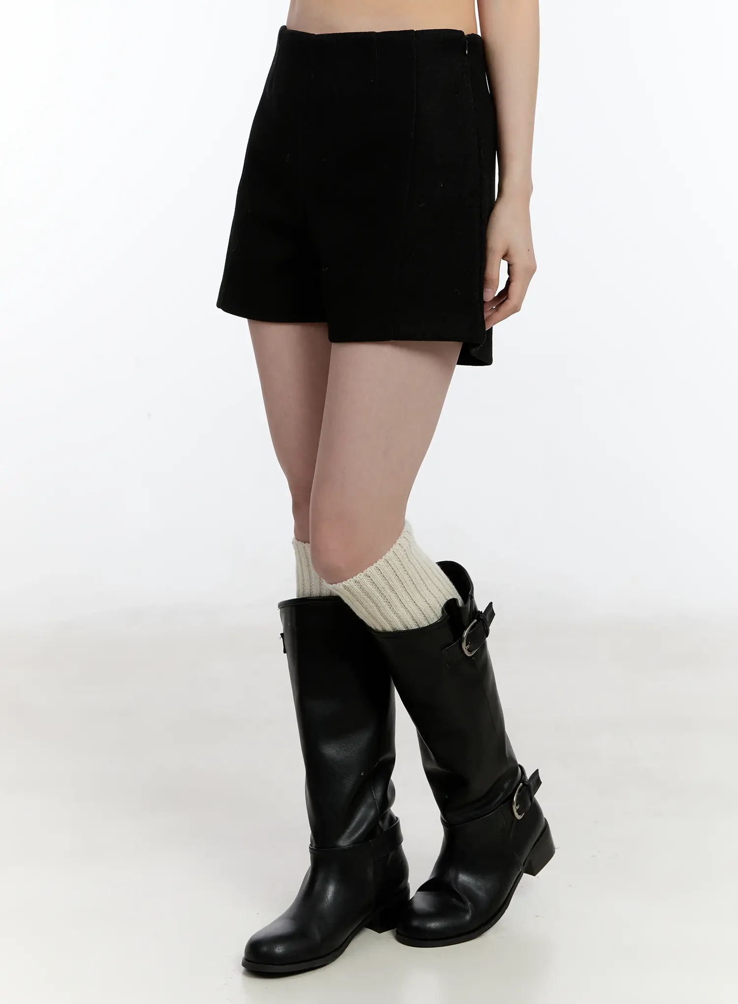 Wool Blend Tailored Shorts ID510 - Image 5