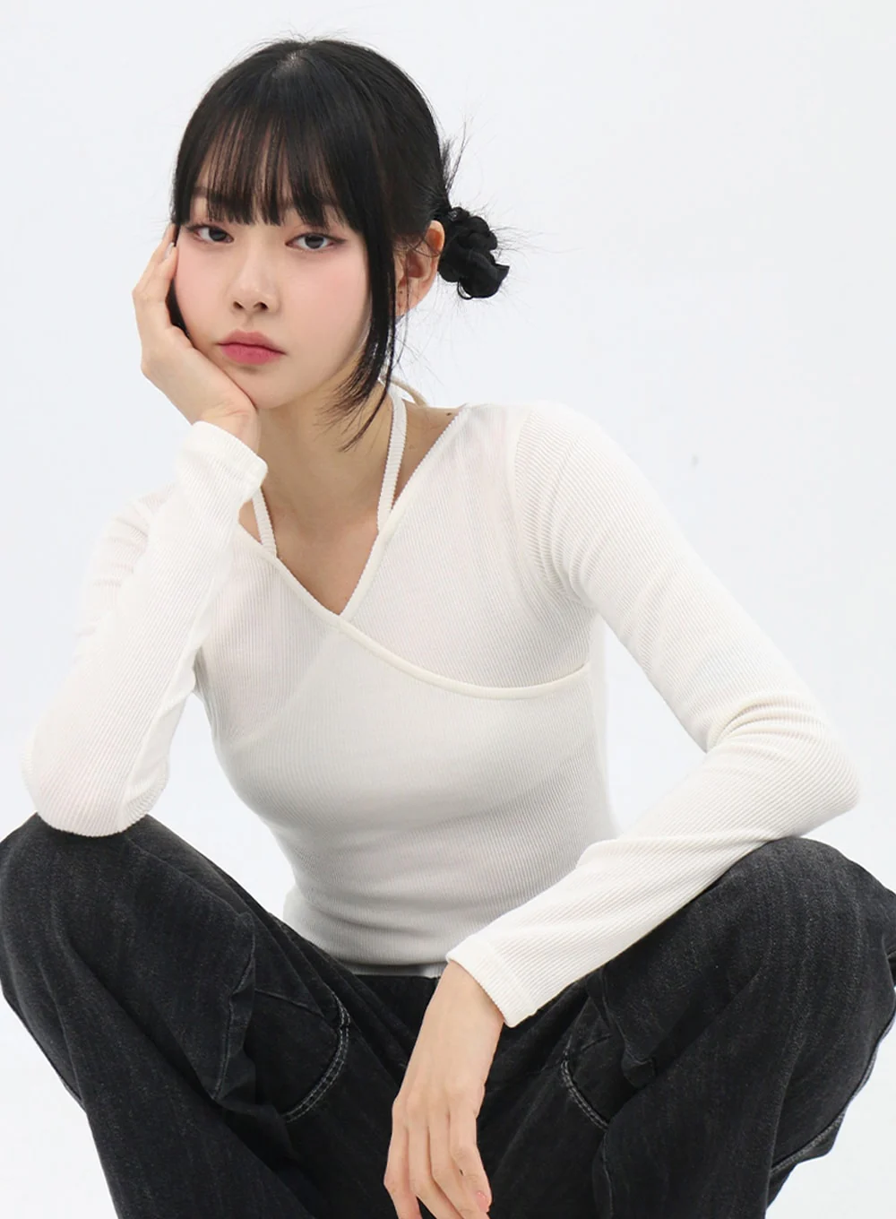 Wrap Halter Neck Slim Fit Tee IN310 - Image 8