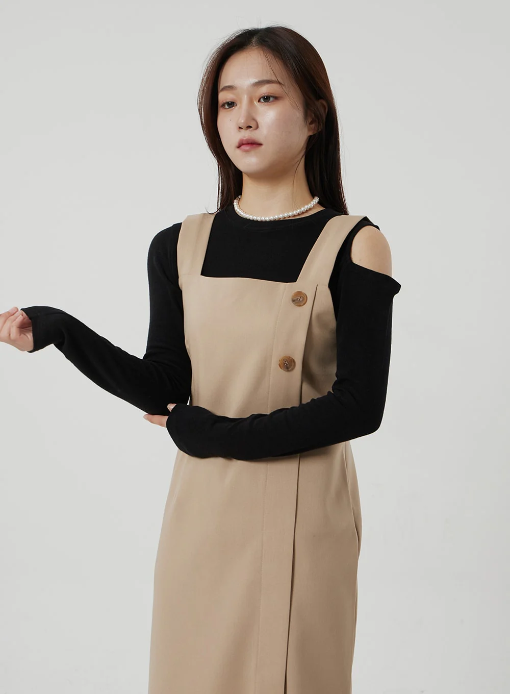 Wrapped Button Maxi Dress OF307 - Image 3