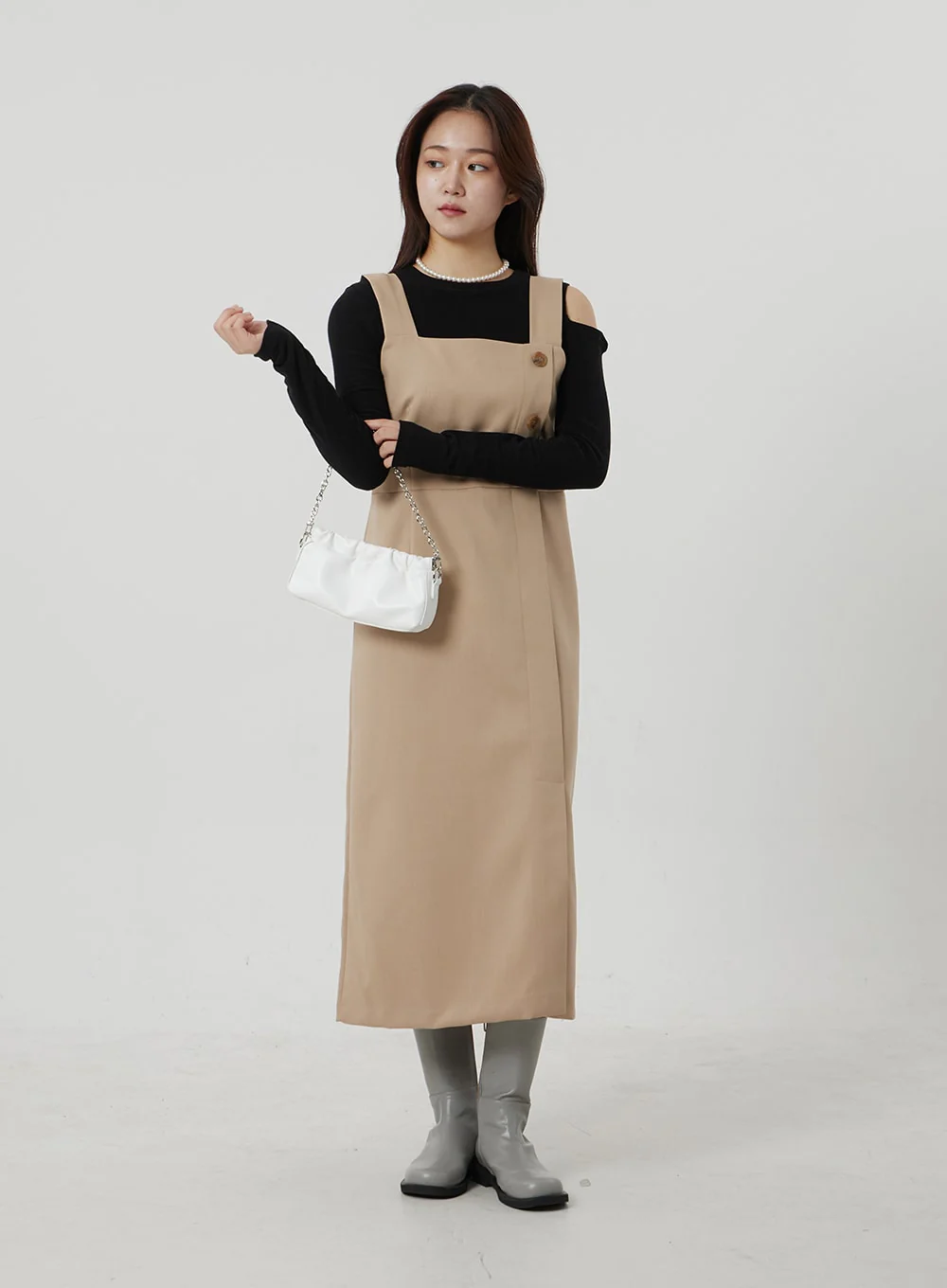 Wrapped Button Maxi Dress OF307 - Image 9