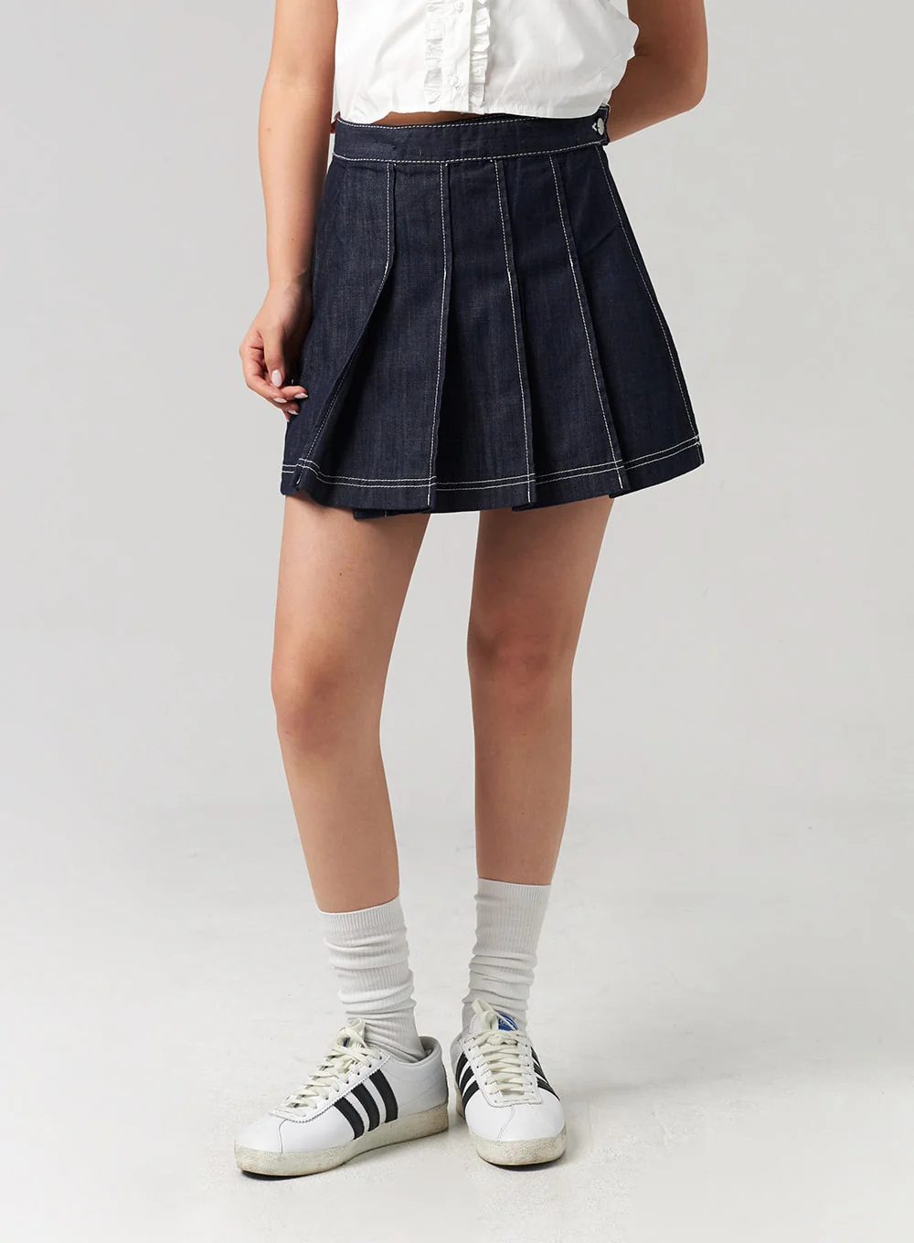 Wrapped Pleated Mini Skirt CL306 - Image 5