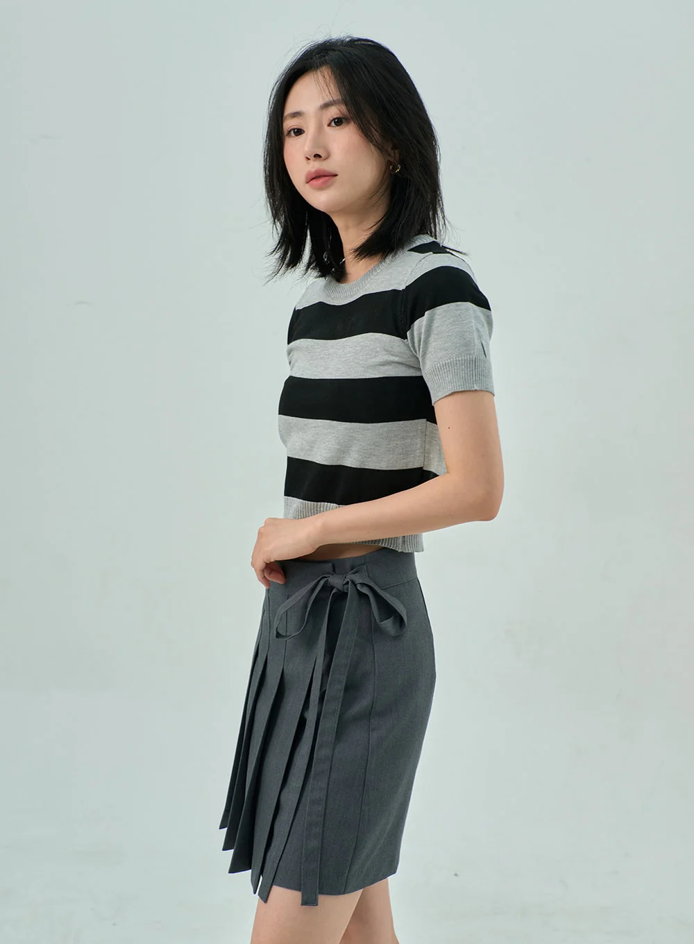 Wrapped Pleated Mini Skirt OY315 - Image 10