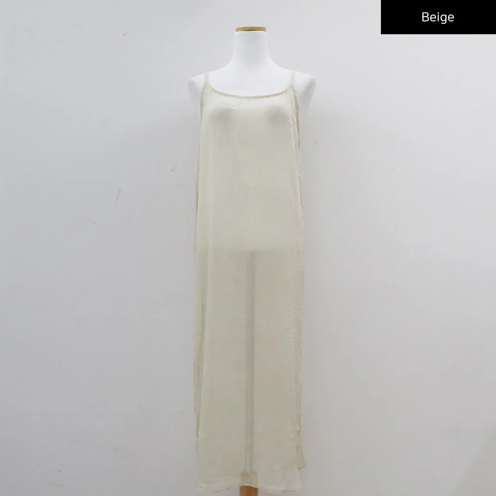 Wrinkle Sheer Cami Maxi Dress CJ08 - Image 16