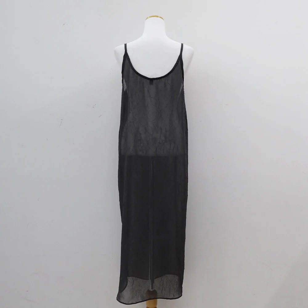 Wrinkle Sheer Cami Maxi Dress CJ08 - Image 19
