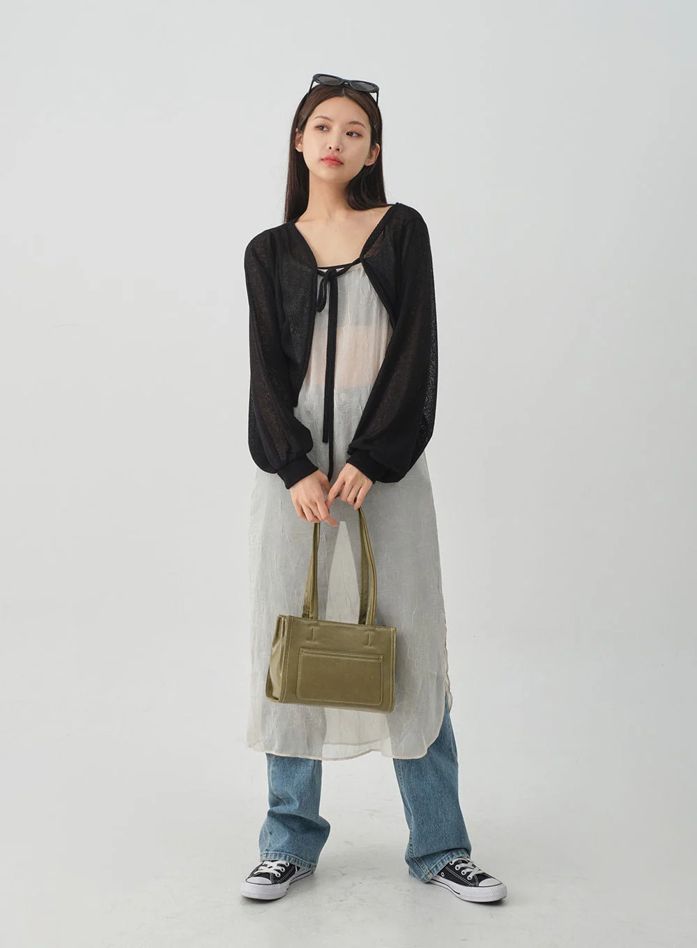 Wrinkle Sheer Cami Maxi Dress CJ08 - Image 8