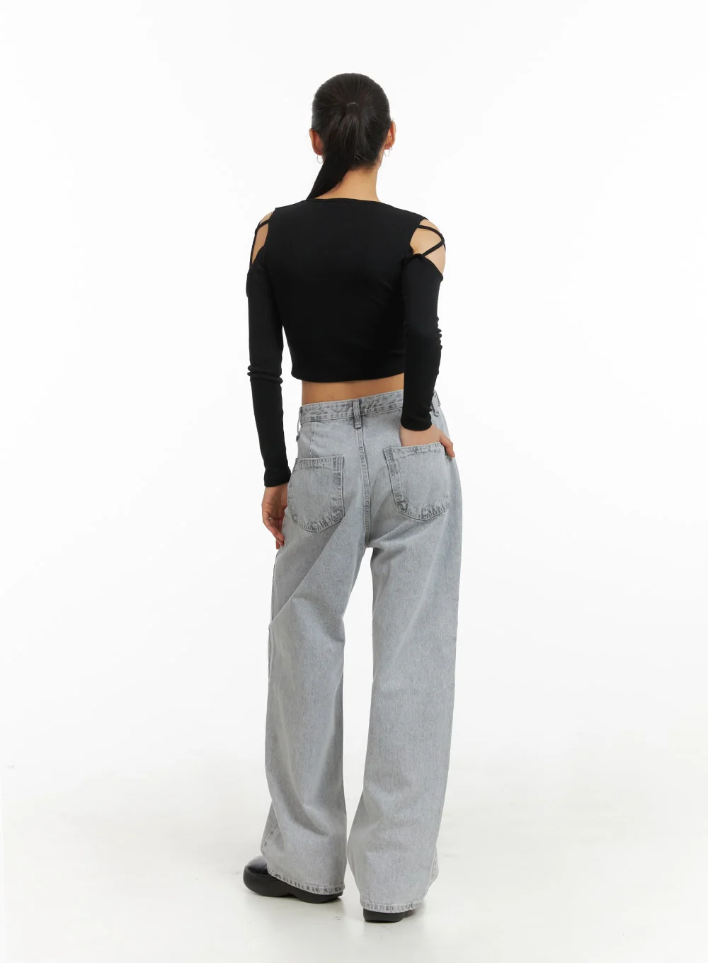 X-Strap Cut-Out Crop Top IA417 - Image 7