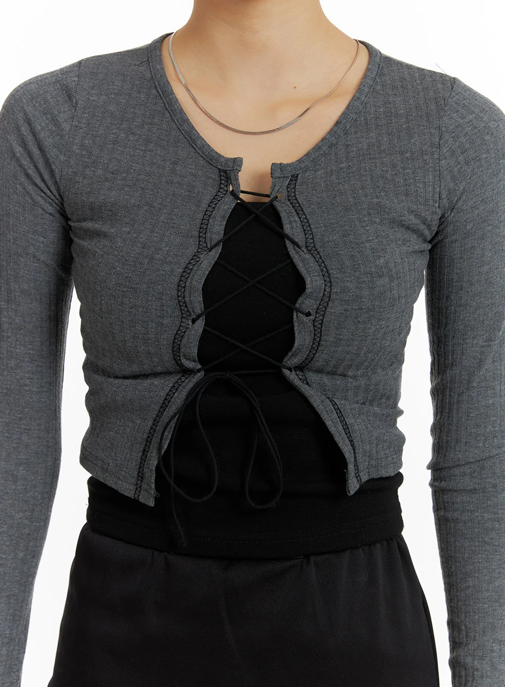 X Strap Slim Fit Crop Top CM405 - Image 3