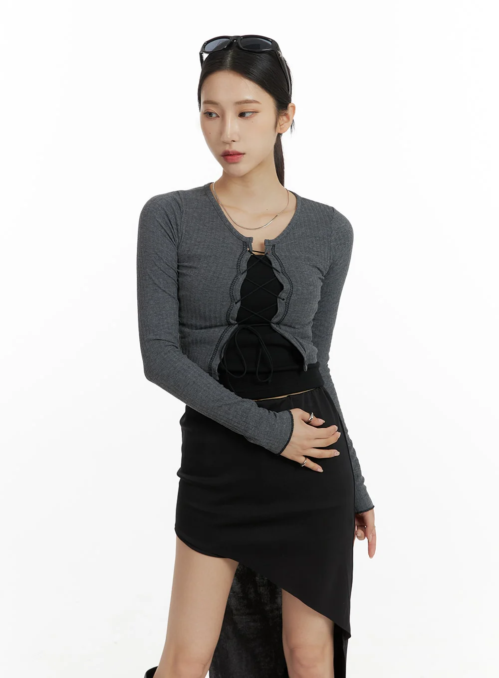 X Strap Slim Fit Crop Top CM405 - Image 4