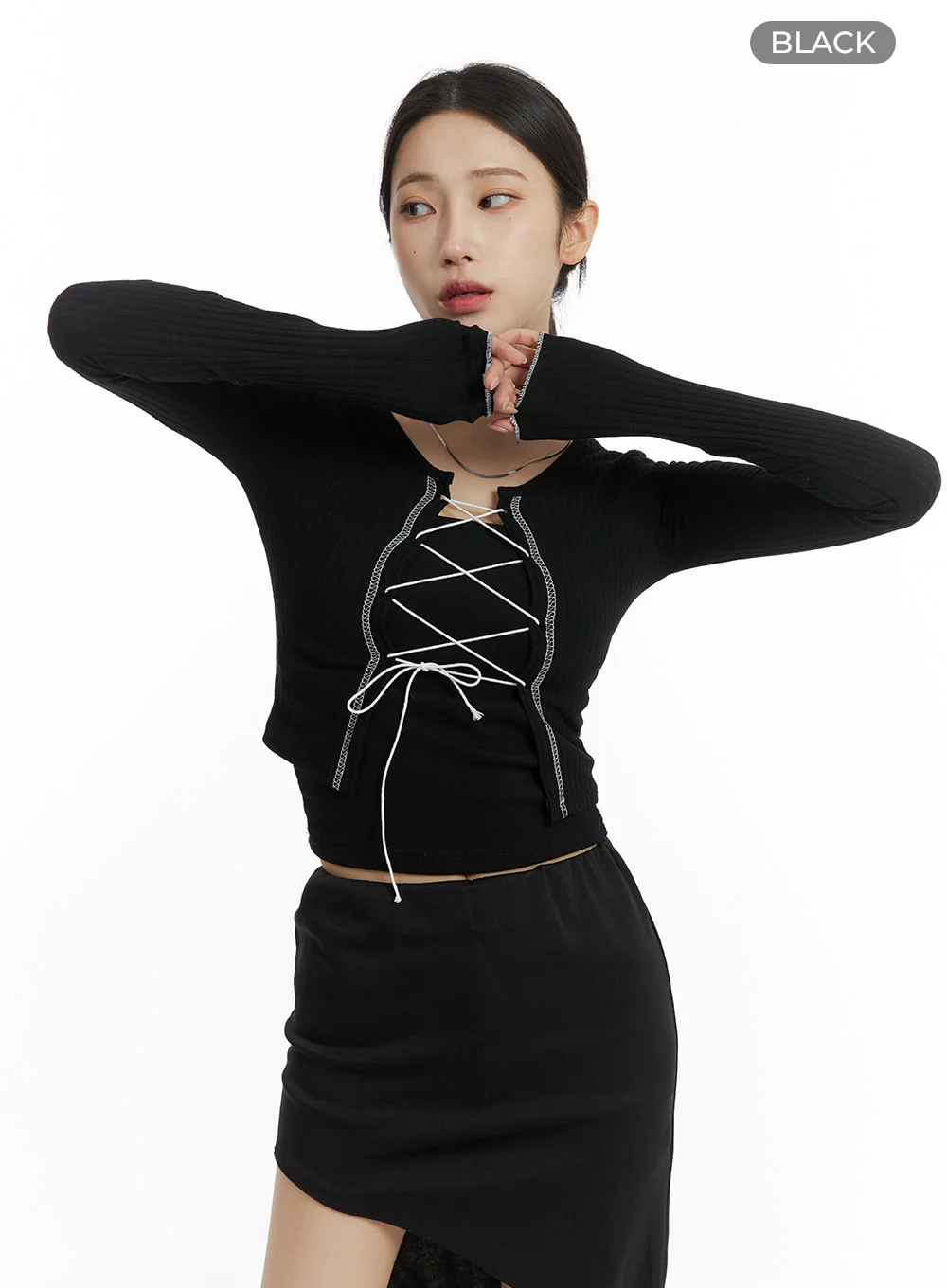 X Strap Slim Fit Crop Top CM405 - Image 8