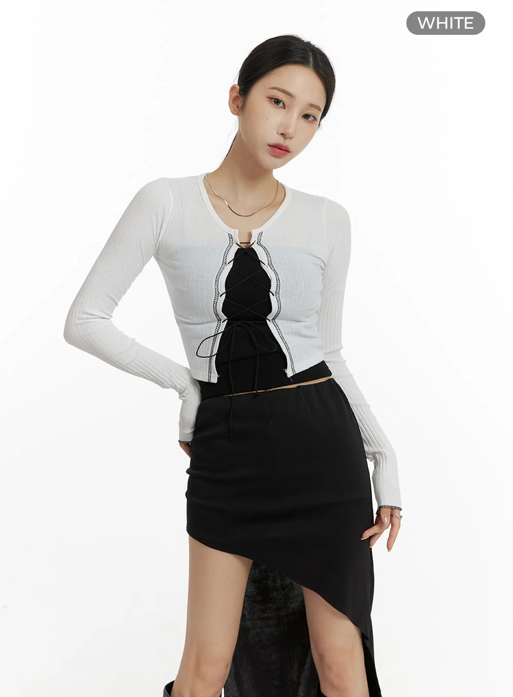 X Strap Slim Fit Crop Top CM405 - Image 9