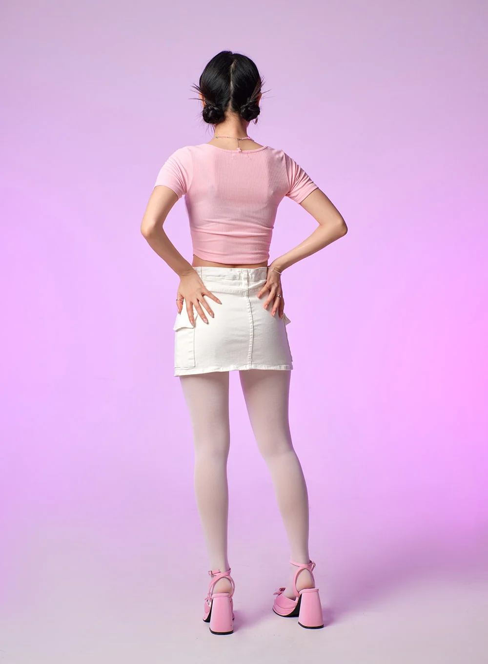 Y2K Square Neck Baby Crop Top IJ430 - Image 7