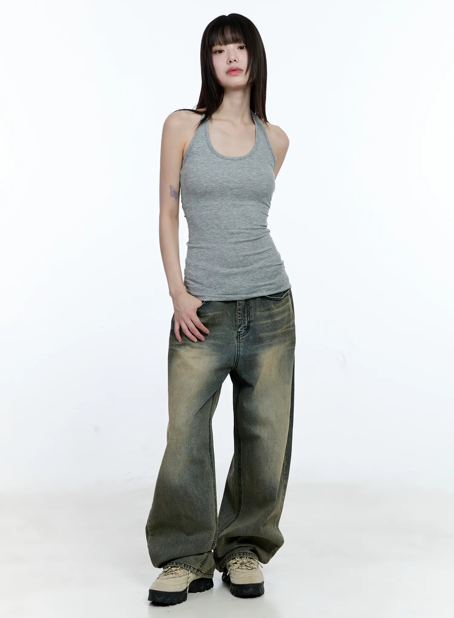 Yeonsoo Vintage-Wash Wide-Leg Jeans CG507 - Image 6