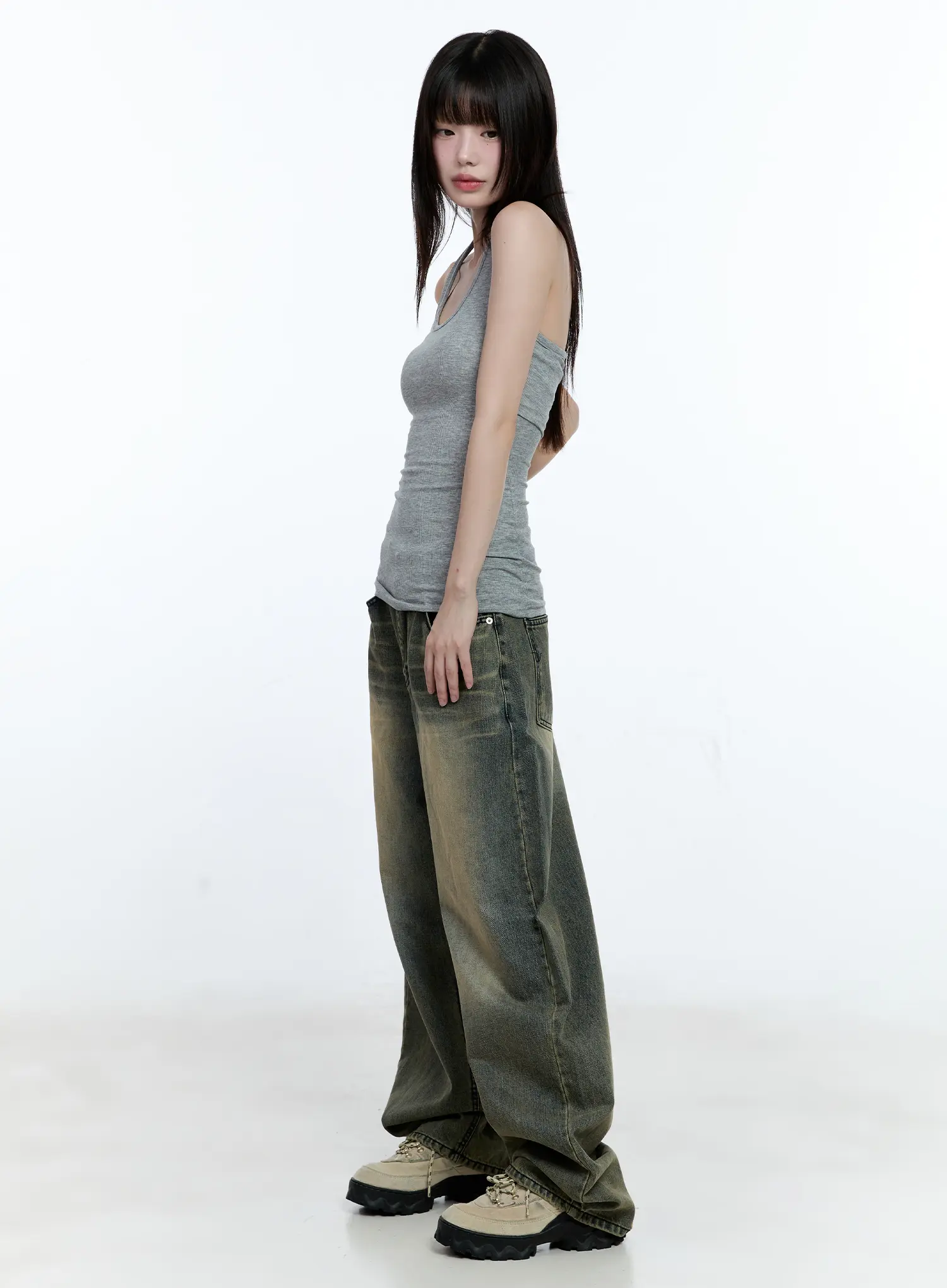 Yeonsoo Vintage-Wash Wide-Leg Jeans CG507 - Image 8