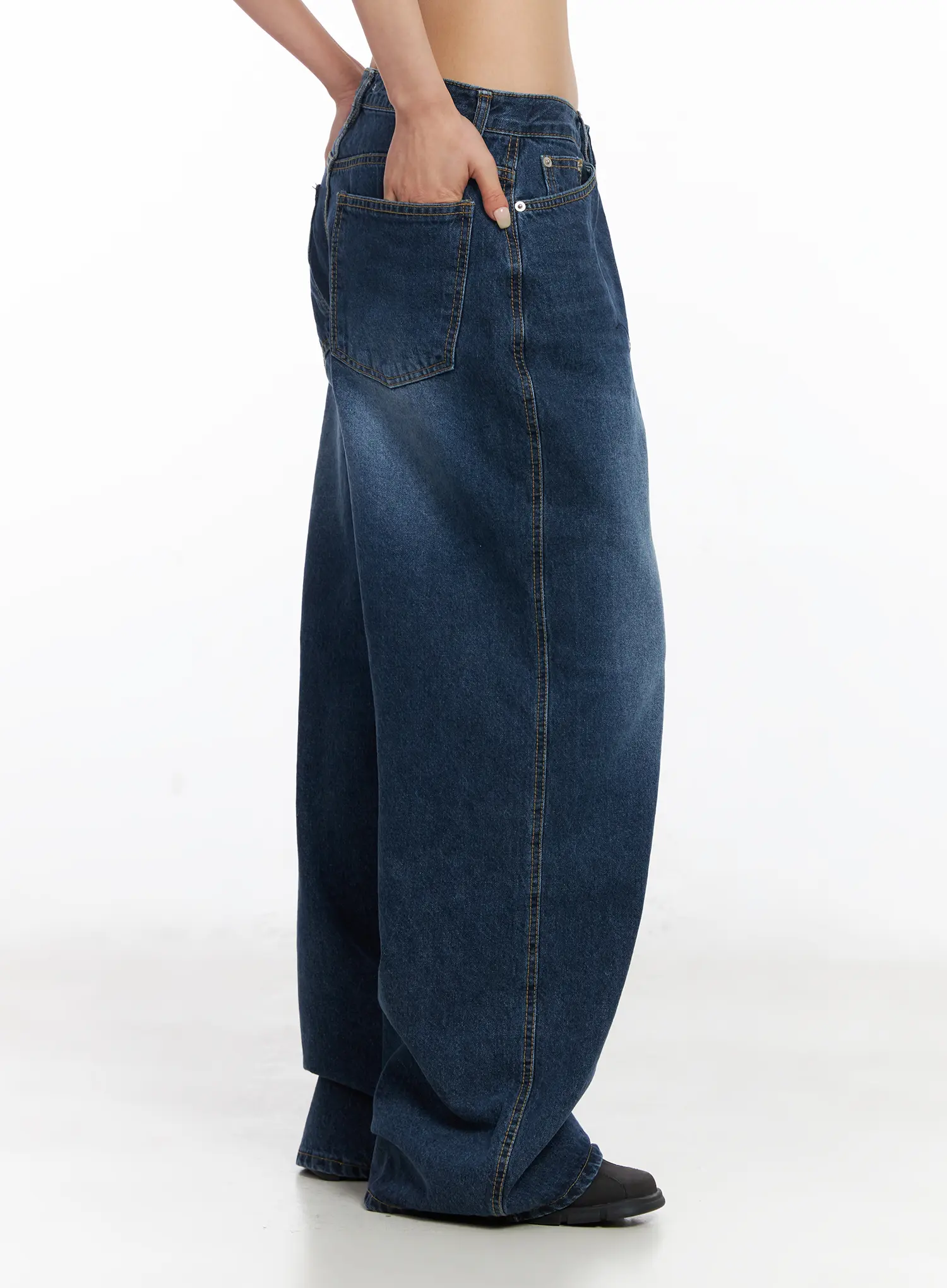 Yusra Washed Baggy Jeans CJ522 - Image 4