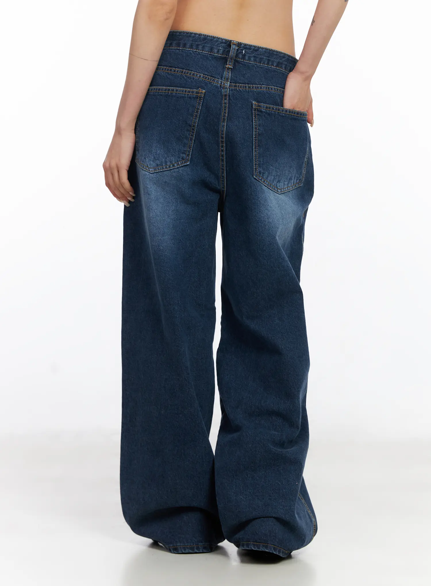 Yusra Washed Baggy Jeans CJ522 - Image 6