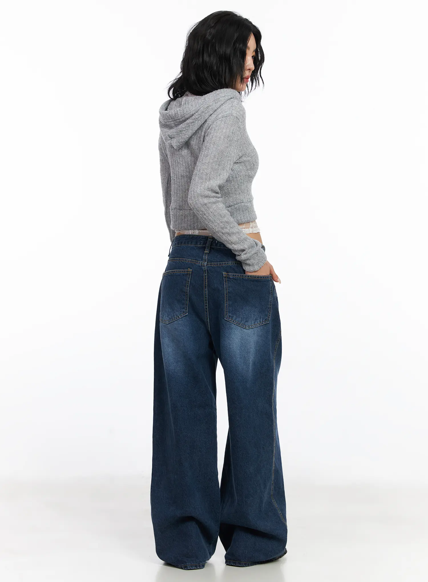 Yusra Washed Baggy Jeans CJ522 - Image 7