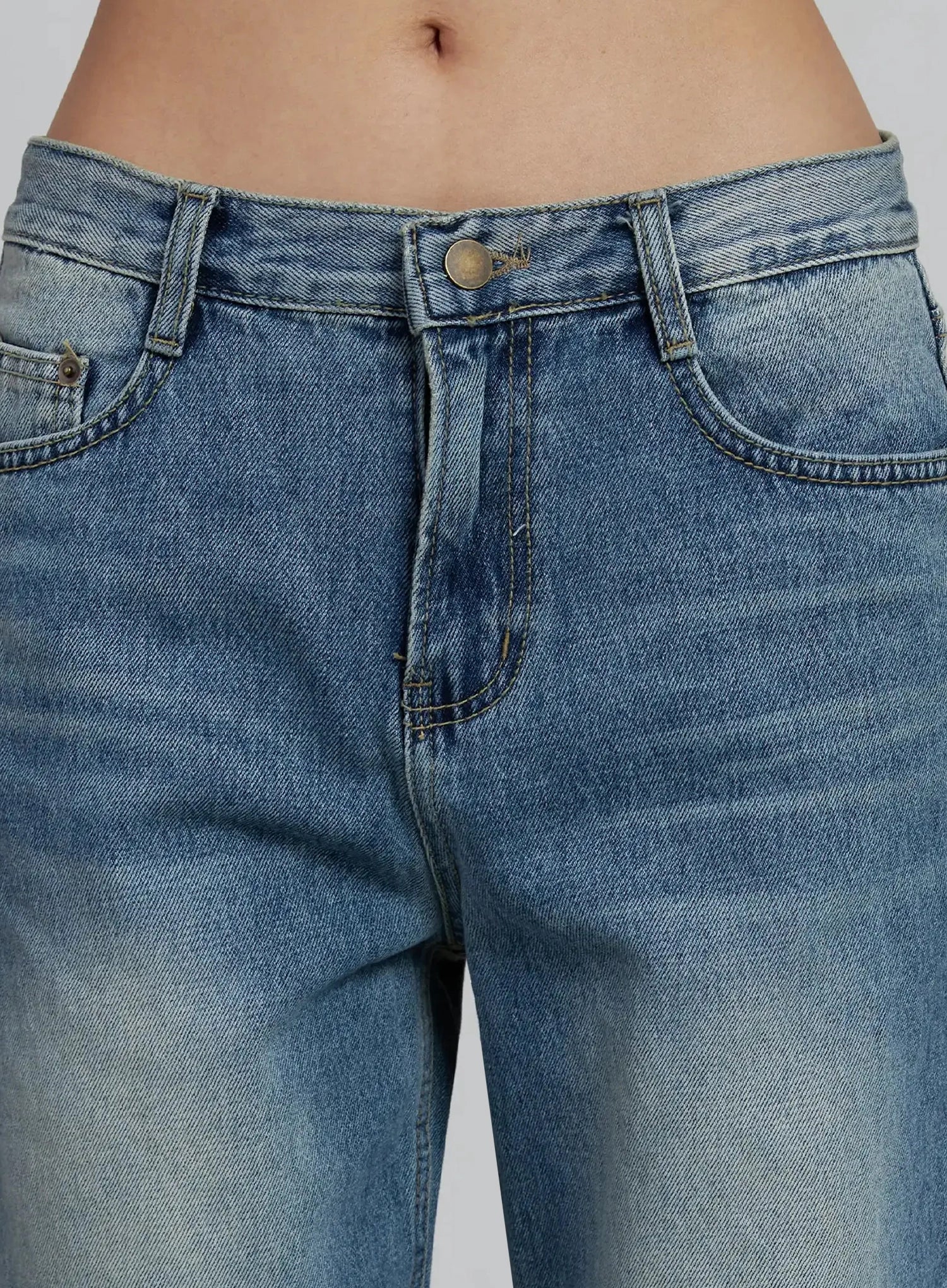 Zahra Vintage Washed Wide Jeans IM520 - Image 5