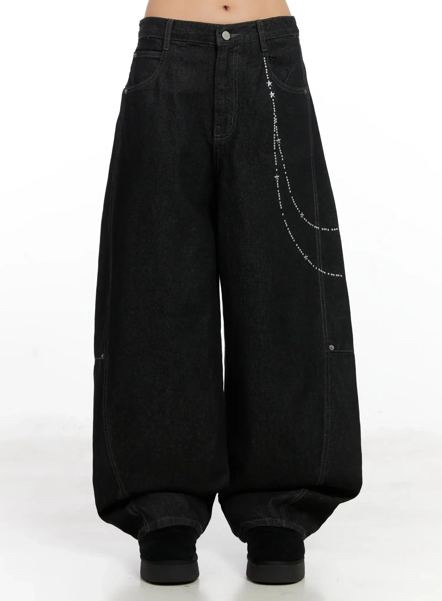 Zaria Embellished Wide Leg Jeans IN528