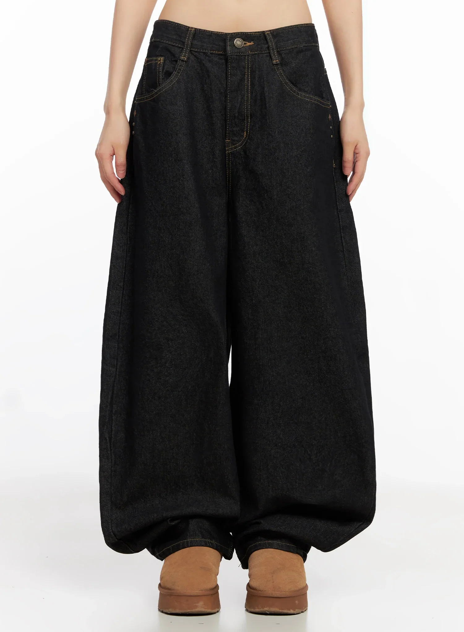 Zaylee Studded Wide Leg Jeans IN503