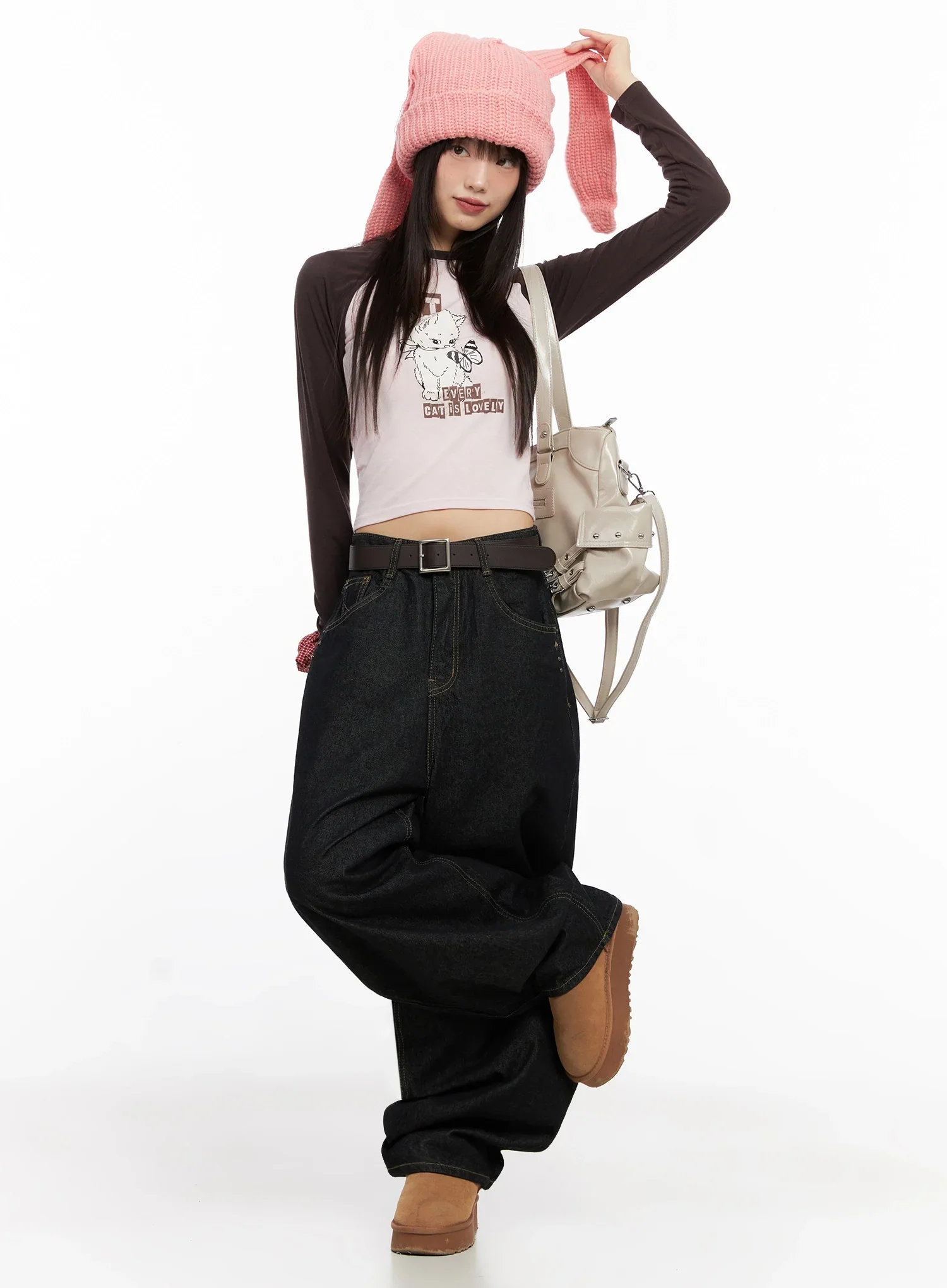 Zaylee Studded Wide Leg Jeans IN503 - Image 3