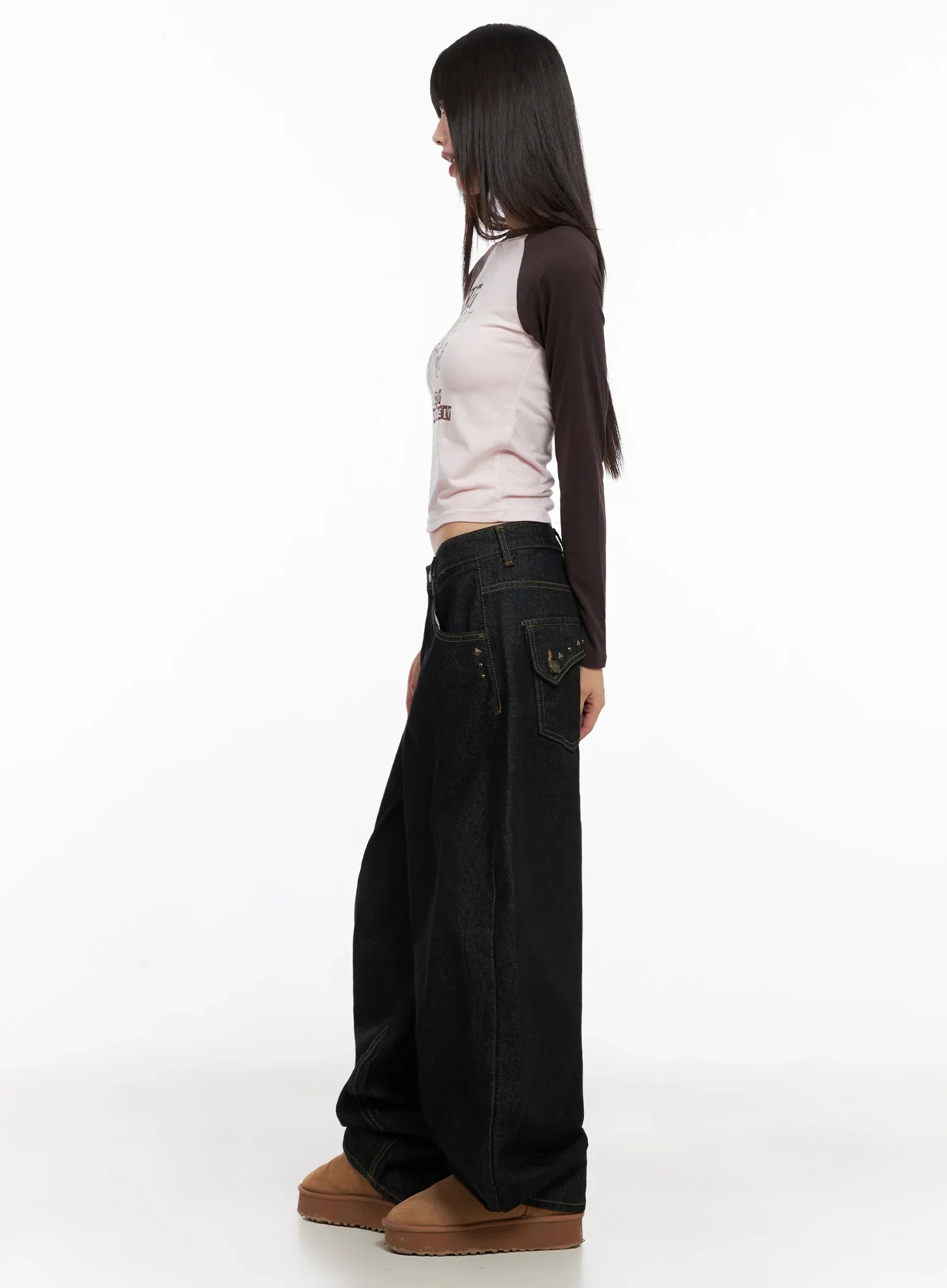 Zaylee Studded Wide Leg Jeans IN503 - Image 6