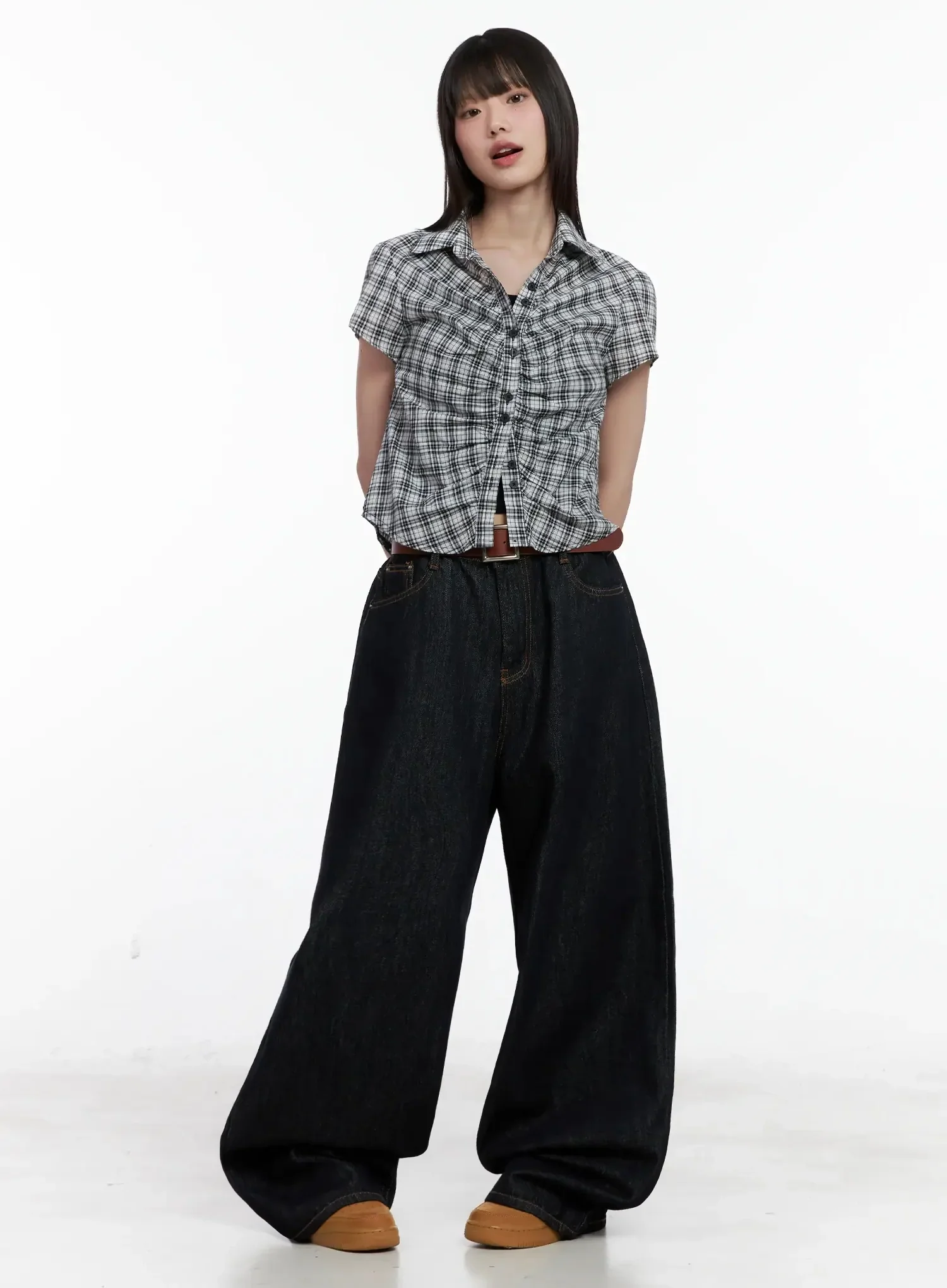 Zinni Dark-Wash Wide Denim Jeans IL531 - Image 10