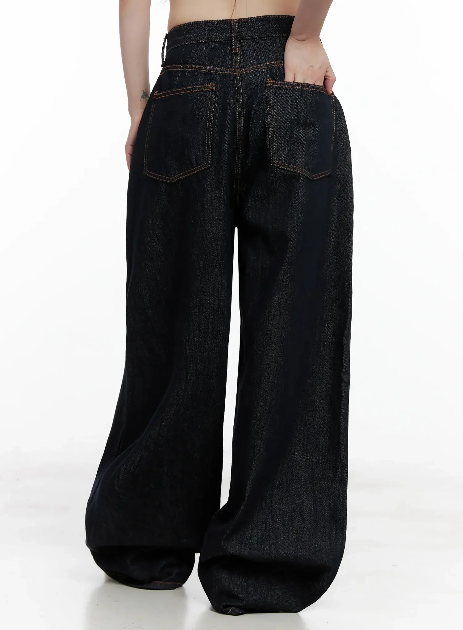 Zinni Dark-Wash Wide Denim Jeans IL531 - Image 14