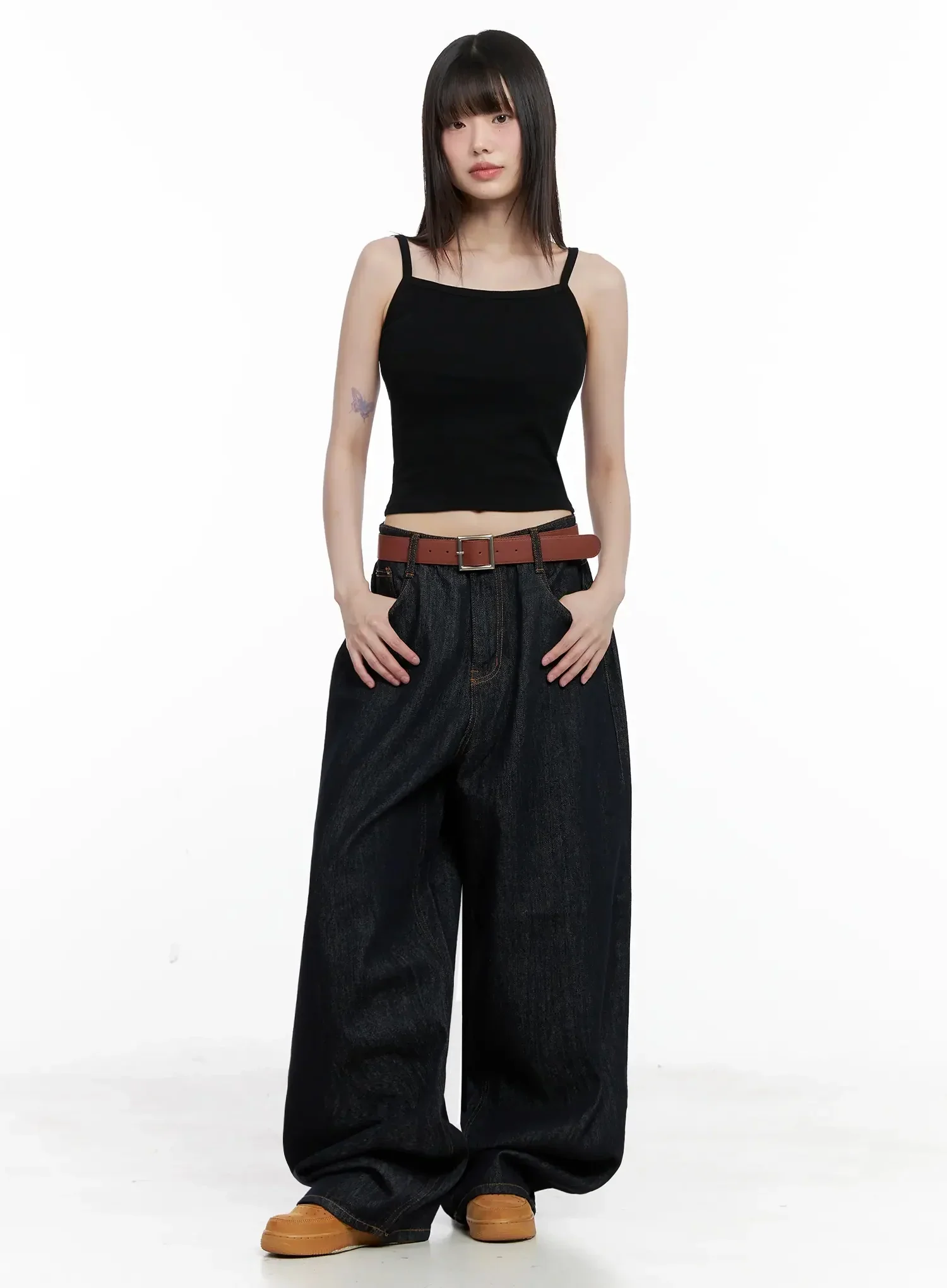 Zinni Dark-Wash Wide Denim Jeans IL531 - Image 2