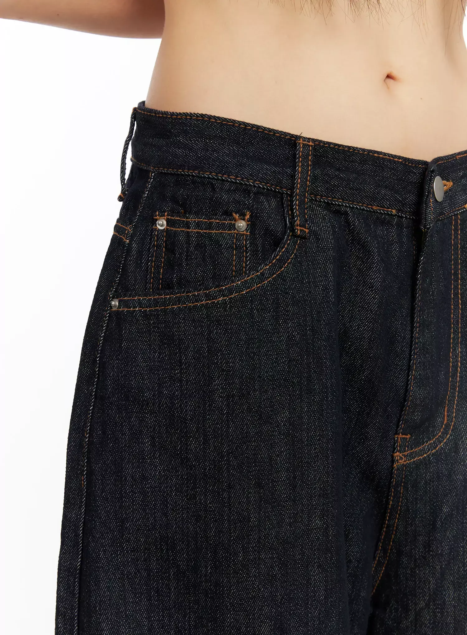 Zinni Dark-Wash Wide Denim Jeans IL531 - Image 3