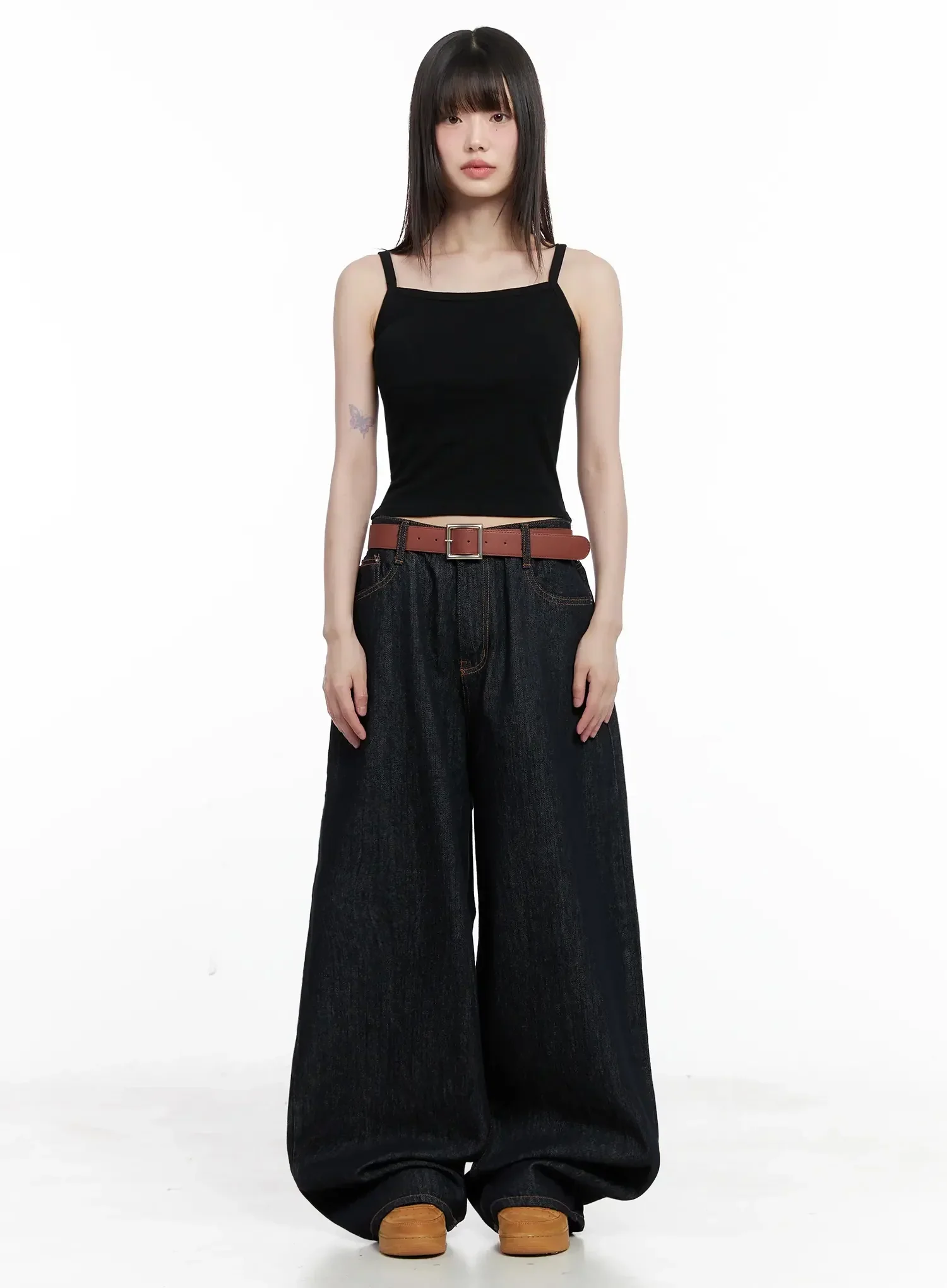 Zinni Dark-Wash Wide Denim Jeans IL531 - Image 5