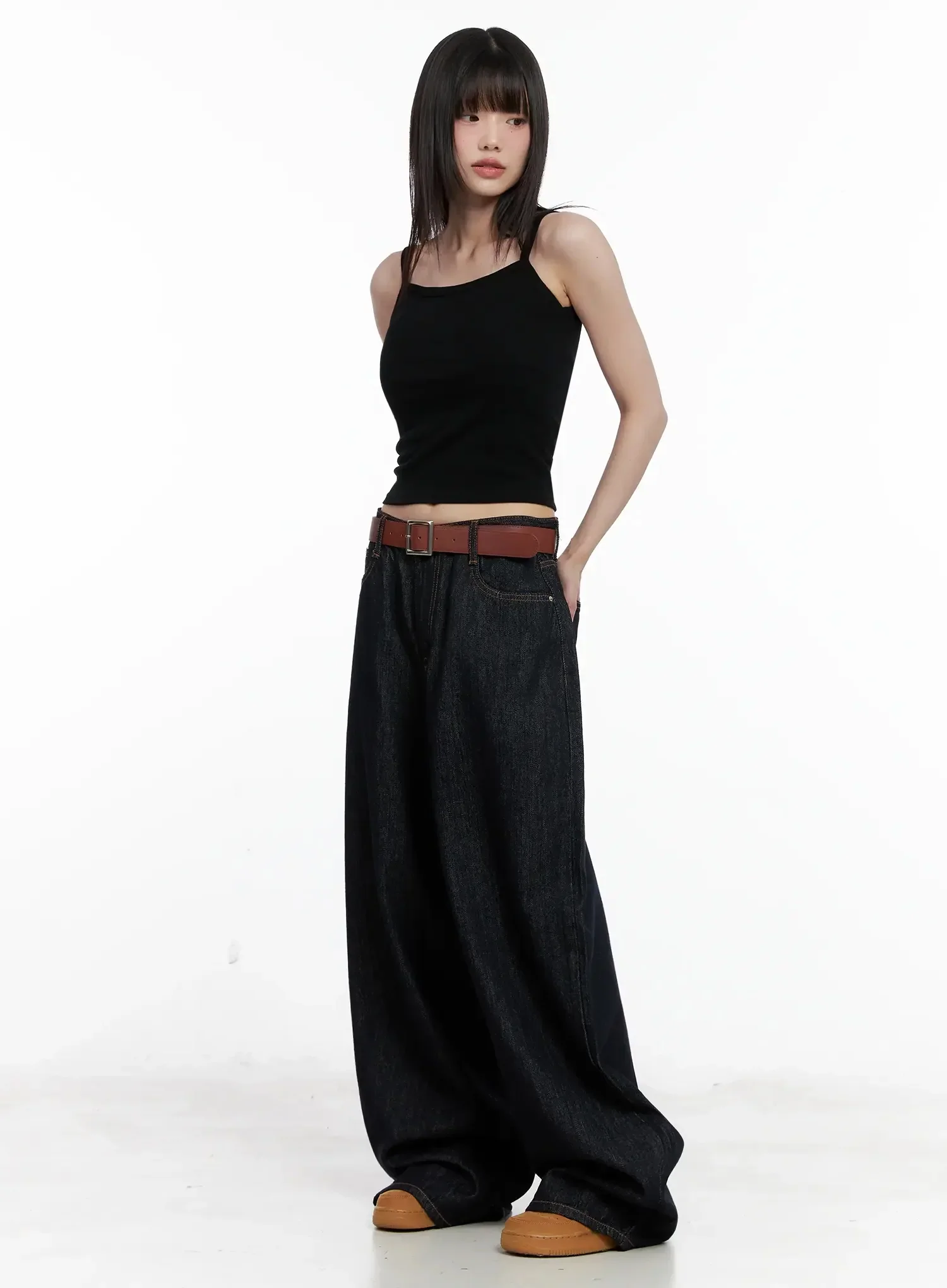 Zinni Dark-Wash Wide Denim Jeans IL531 - Image 6